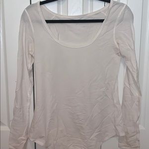 Lululemon White Off the Shoulder Long Sleeve